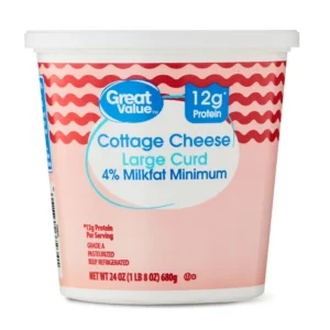 Great Value 4% Milkfat Minimum Large Curd Cottage Cheese 24 oz